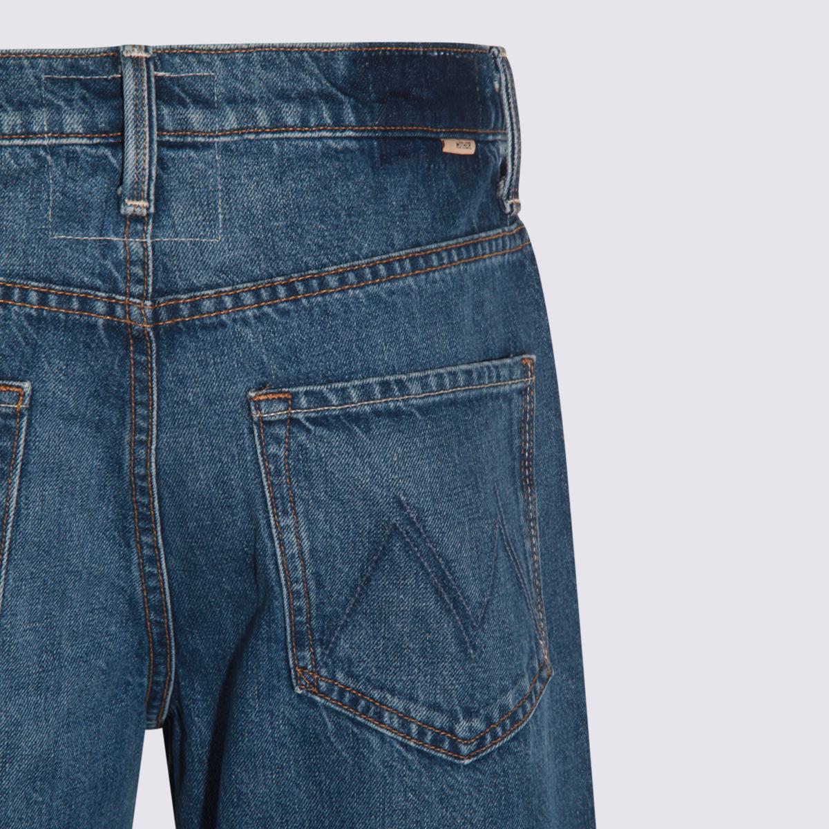 Blå bomullsdenimjeans