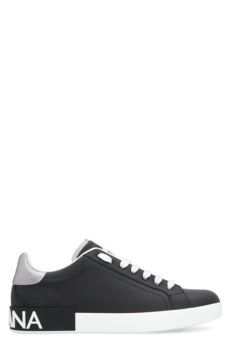 Dolce &amp; Gabbana Portofino Spoiler Låga Sneakers i Läder