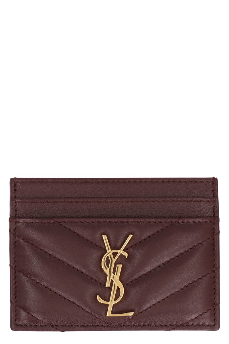 Saint Laurent Cassandre korthållare i quiltat läder