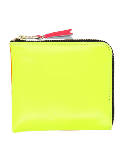 Comme Des Garçons Super Fluo liten myntplånbok med dragkedja
