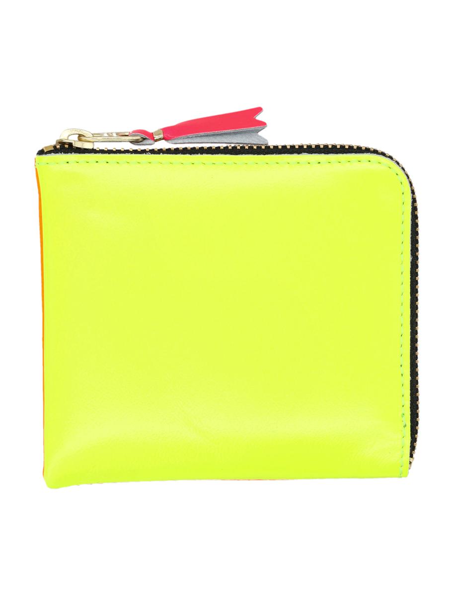 Comme Des Garçons Super Fluo liten myntplånbok med dragkedja
