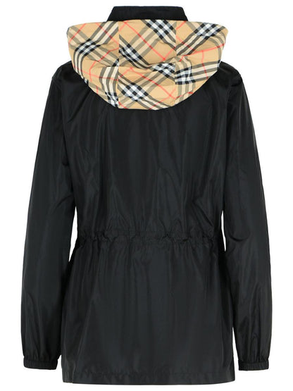 Burberry 'Blackpool' svart polyamid regnjacka