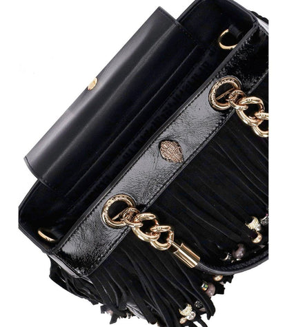 Kurt Geiger London Kensington svart handväska med fransar