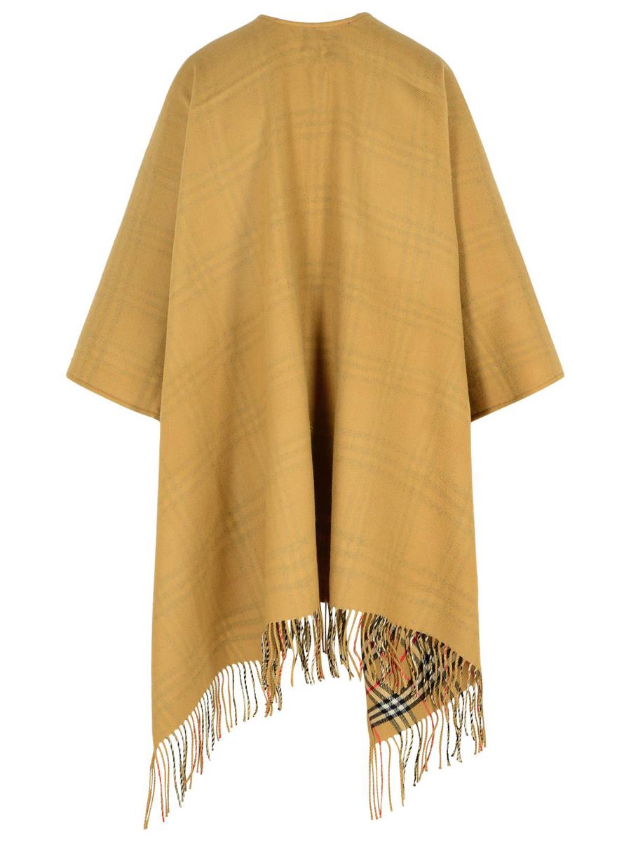 Burberry Vändbar 'Rutig' Beige Ullkappa