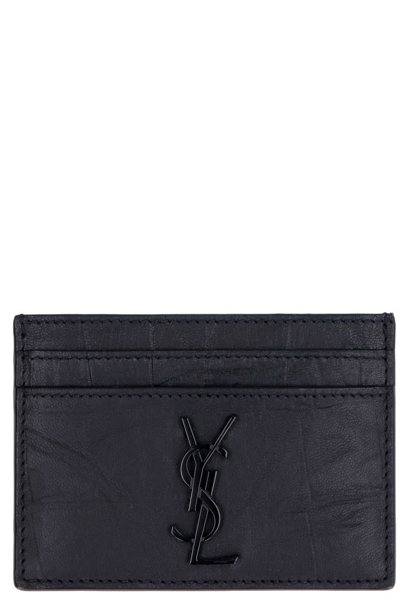 Saint Laurent Cocco-mönstrat läderkortshållare