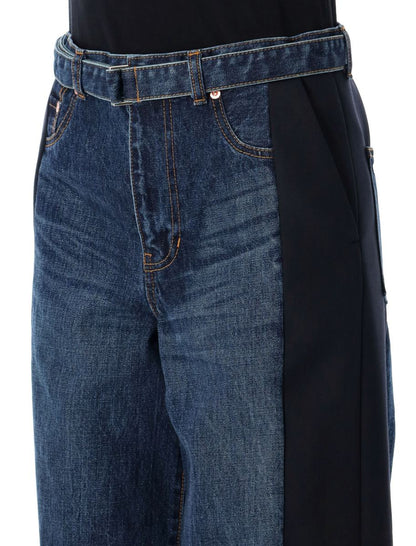 Sacai breda denimbyxor