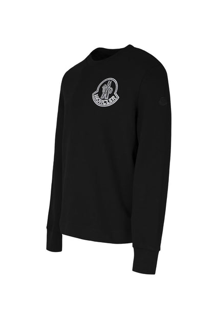 Moncler bomulls-tröja med rund hals