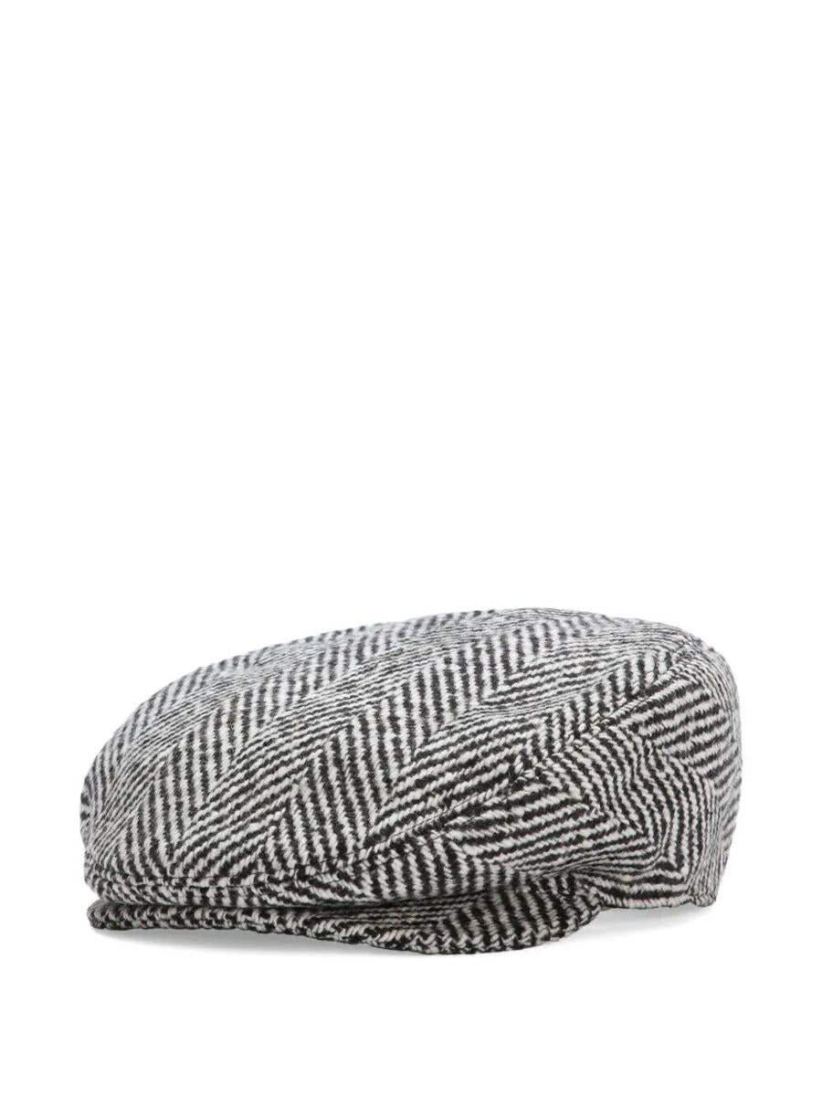 Dolce &amp; Gabbana Shetland Chevron Flat Cap Accessoarer