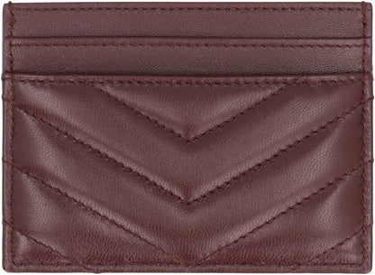 Saint Laurent Cassandre korthållare i quiltat läder