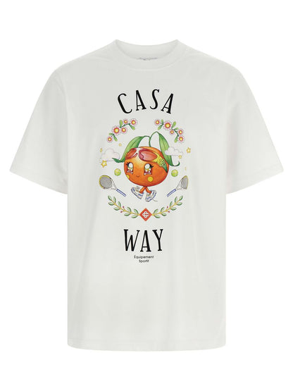 Casablanca 'Casa Way Orange Maskot' T-shirt