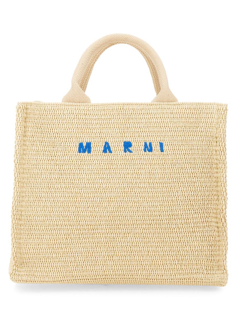 Marni Liten Toteväska med Raffiaeffekt