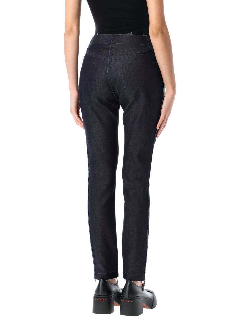 Marni stretchiga denim Trompe L'Oeil-byxor