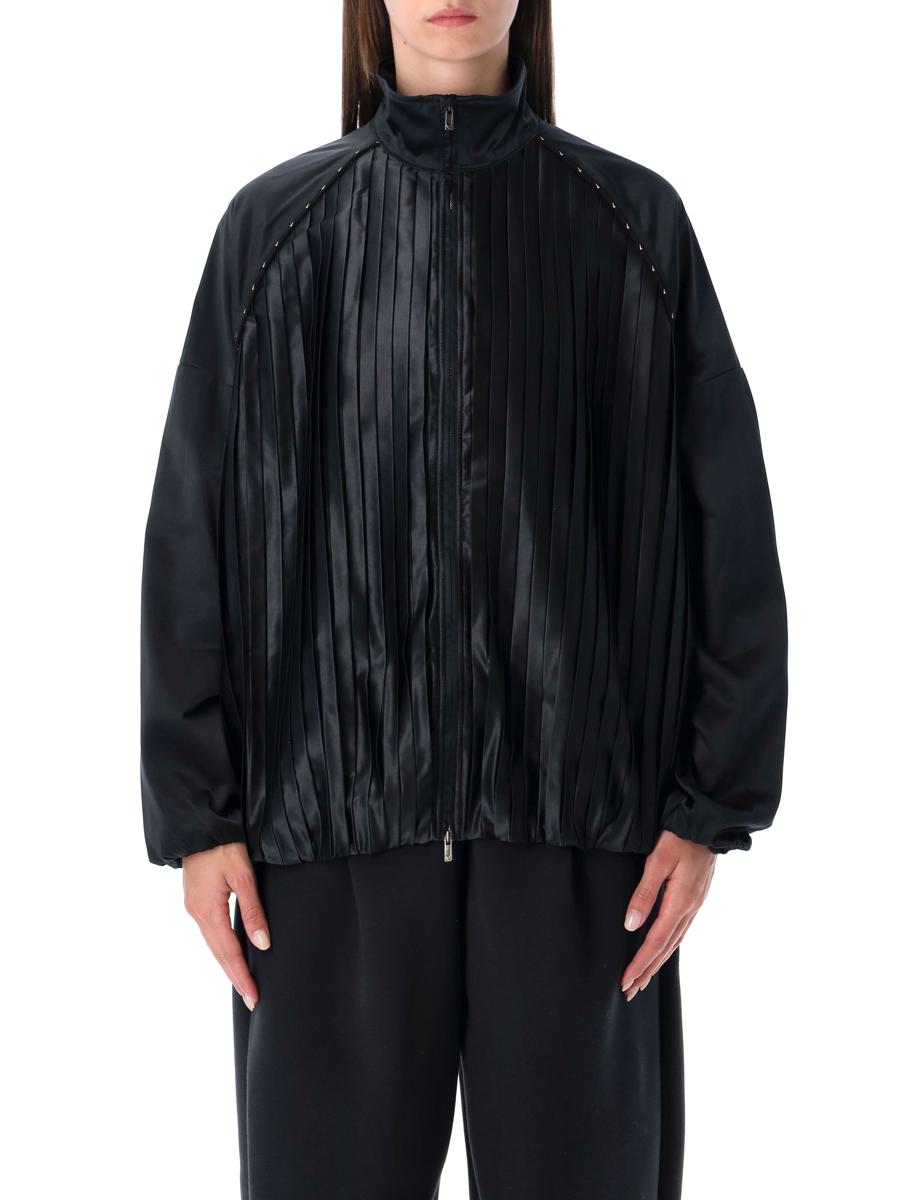 Nike Satin Plisserad Oversized Träningsjacka Sportkollektion