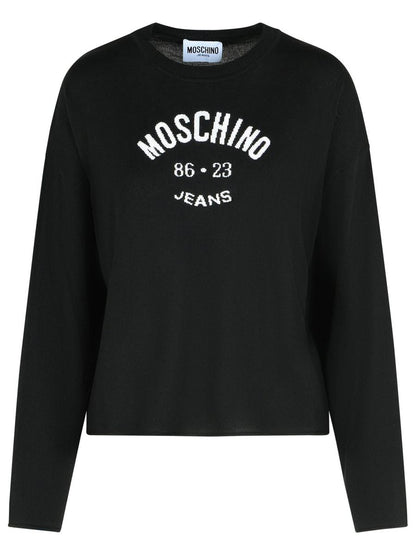 Moschino Jeans Svart Virgin Wool-tröja