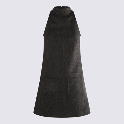 Courrèges Black Wool Mini Dress