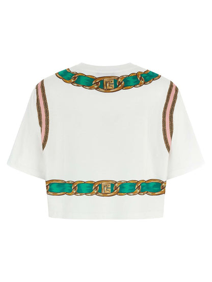 Balmain 'Balmain Foulard' Tryckt T-shirt