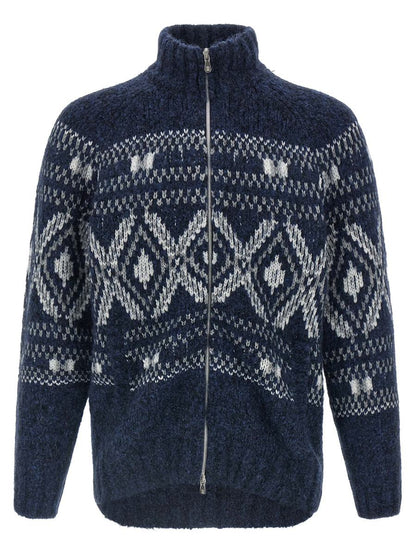 Brunello Cucinelli 'Geometrisk Jacquard' Kofta