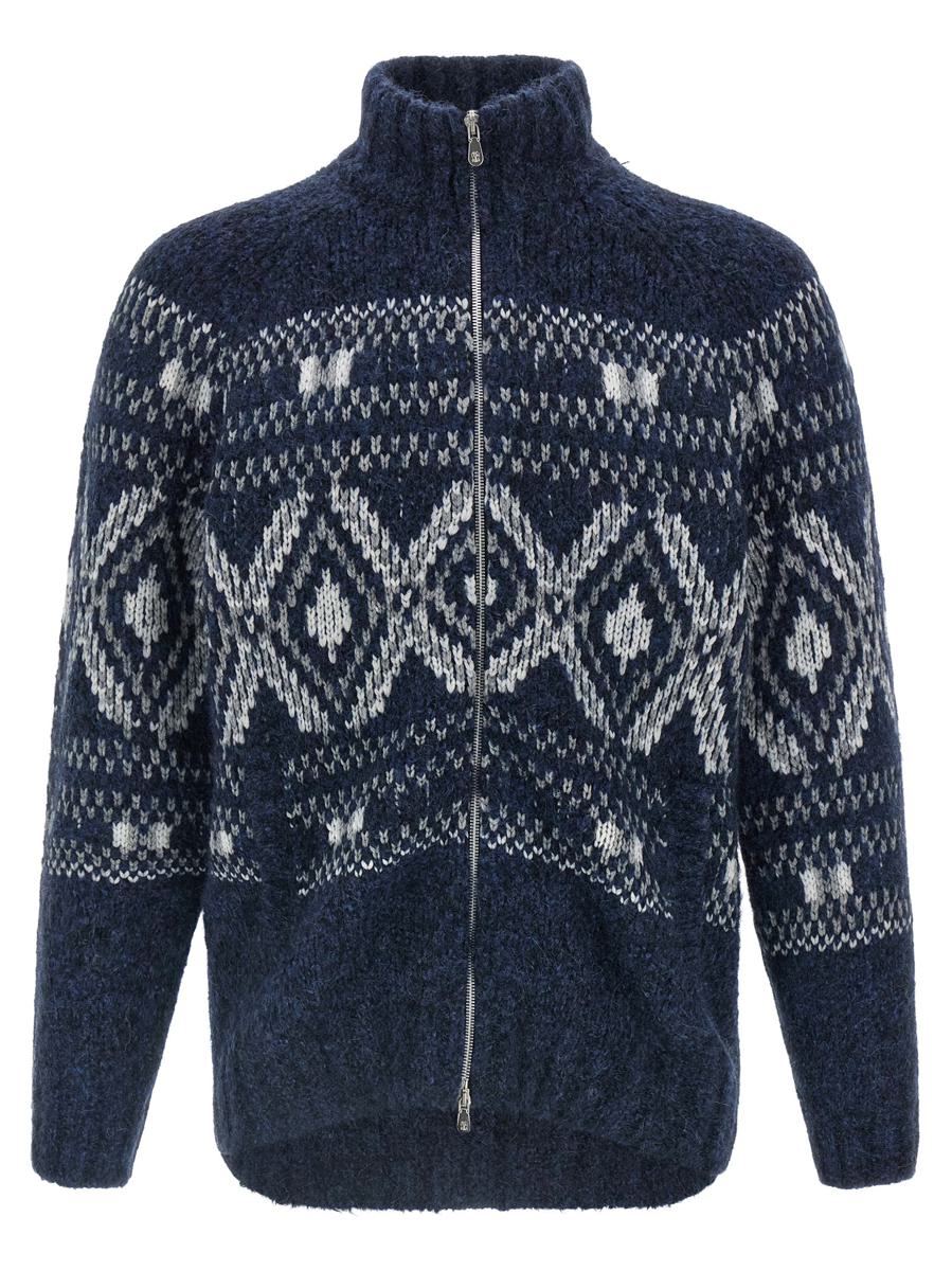 Brunello Cucinelli 'Geometrisk Jacquard' Kofta