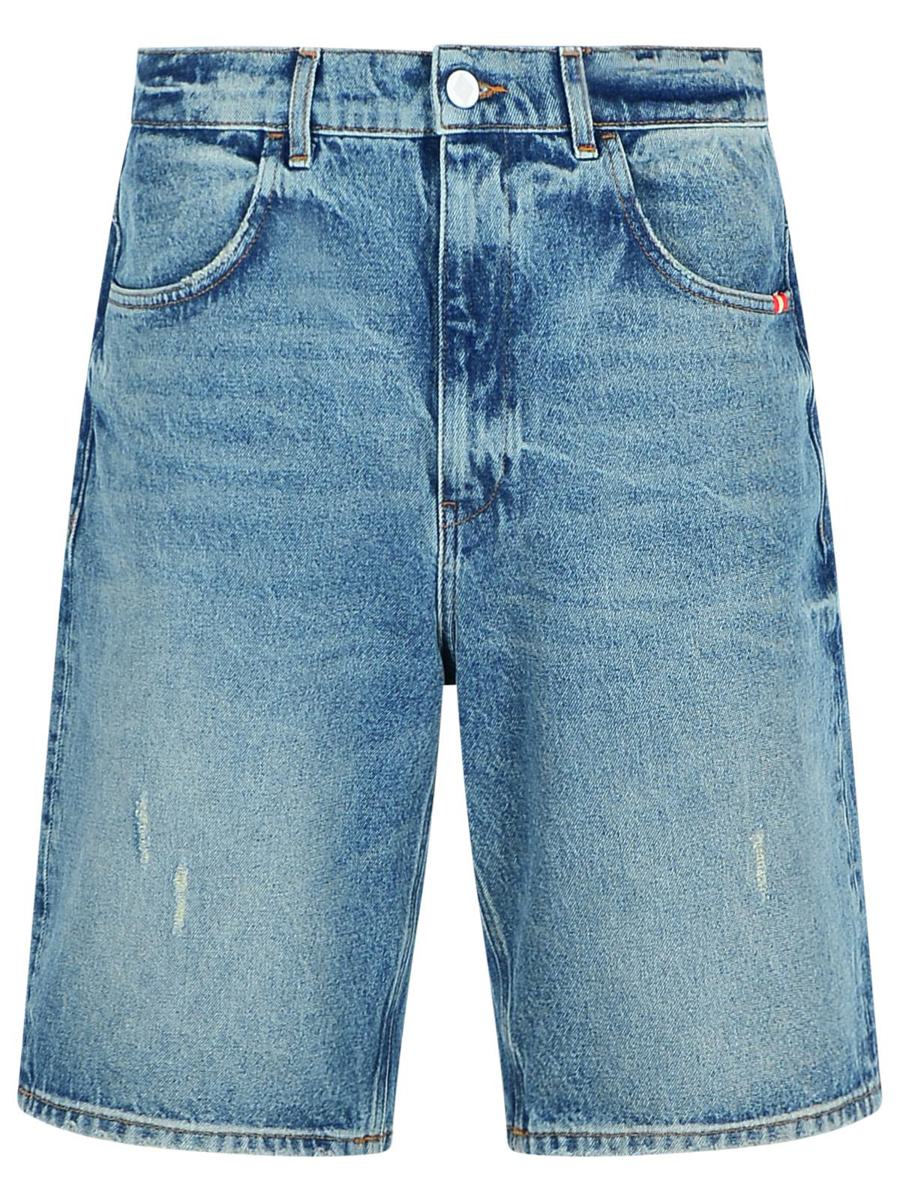 Amish 'Tommy' Bermudashorts i ljusblå denim