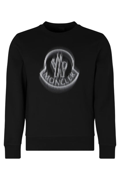 Moncler bomulls-tröja med rund hals