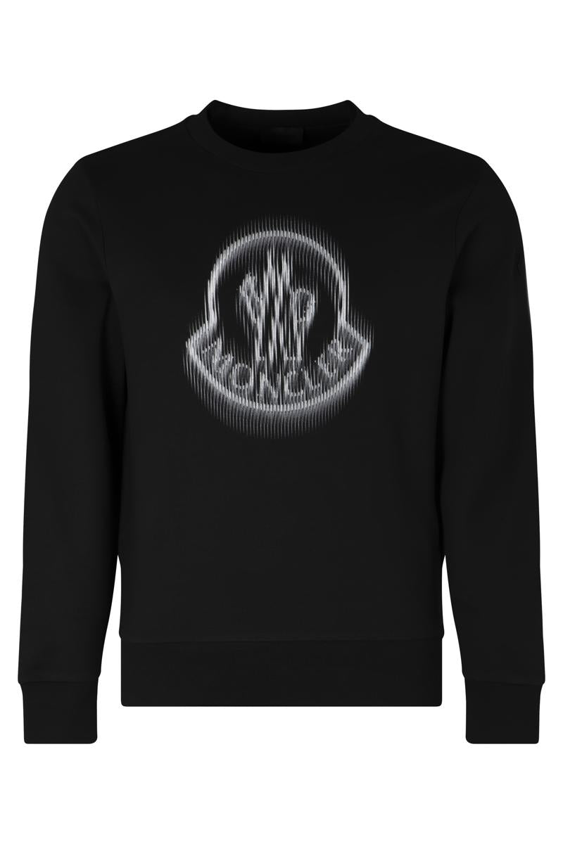 Moncler bomulls-tröja med rund hals