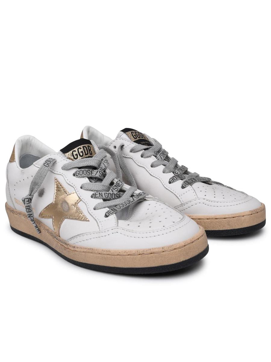 Golden Goose – Superstar – Vita sneakers i läder