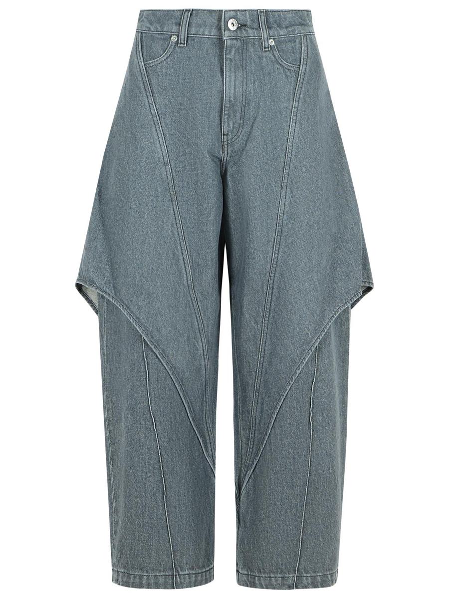 JW Anderson Grå Bomull 'Scultural' Jeans