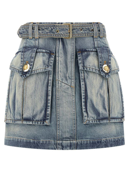 Balmain kjol med cargofickor