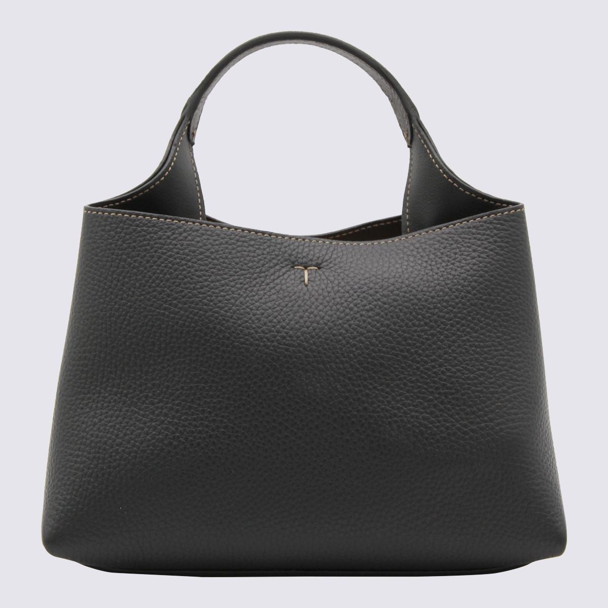 Tod's svart läderväska med topphandtag