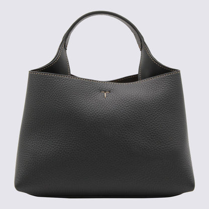 Tod's svart läderväska med topphandtag