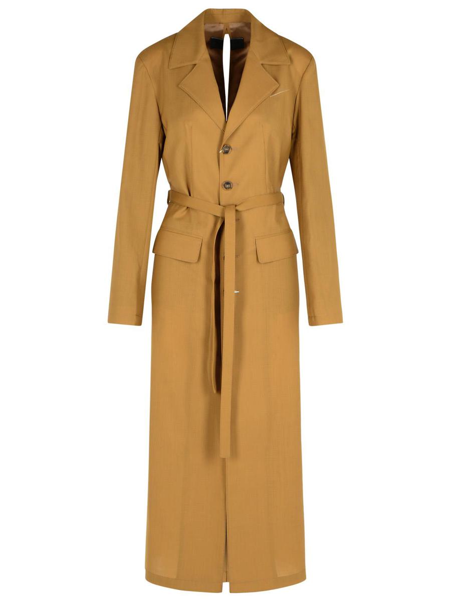 MM6 Maison Margiela Beige Ull Trenchcoat