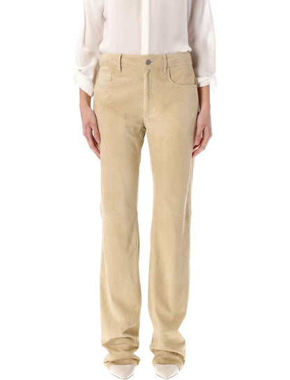 Ralph Lauren Mocka Läderbyxor