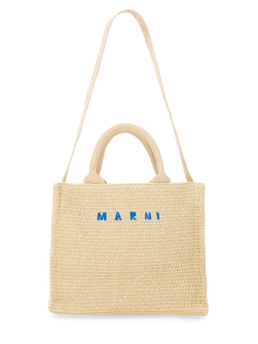 Marni Liten Toteväska med Raffiaeffekt