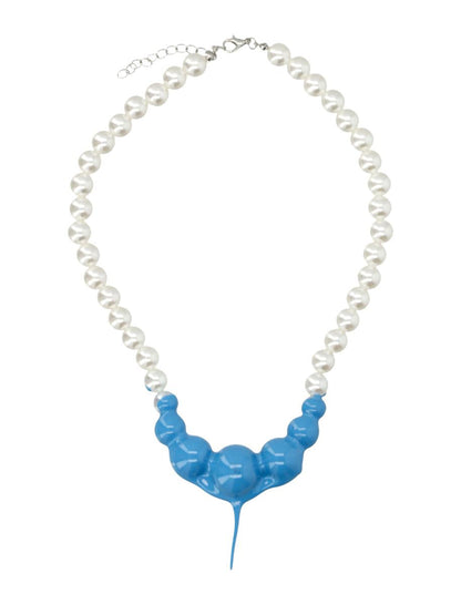 Ottolinger Halsband med blått hartspärl
