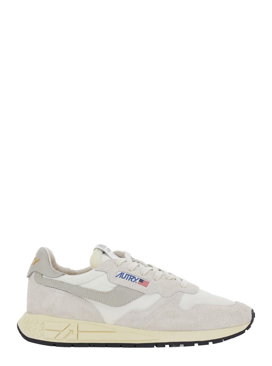'Reel Wind' Grå Låga Sneakers Med Logotypdetalj I Mocka Herr