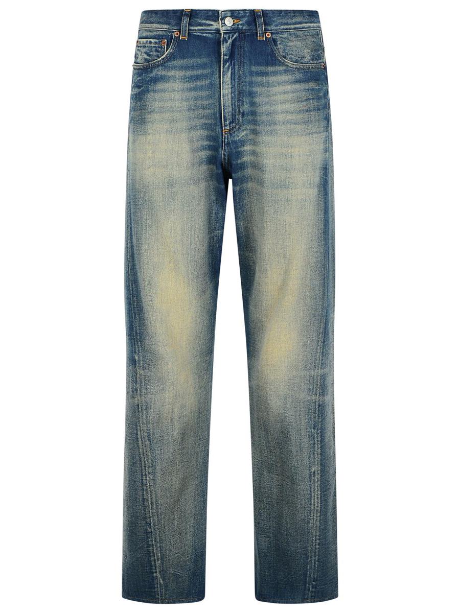 MM6 Maison Margiela ljusblå bomullsjeans