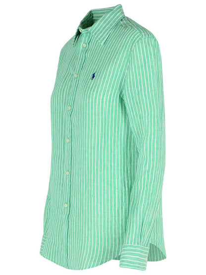 Polo Ralph Lauren Grön linneskjorta