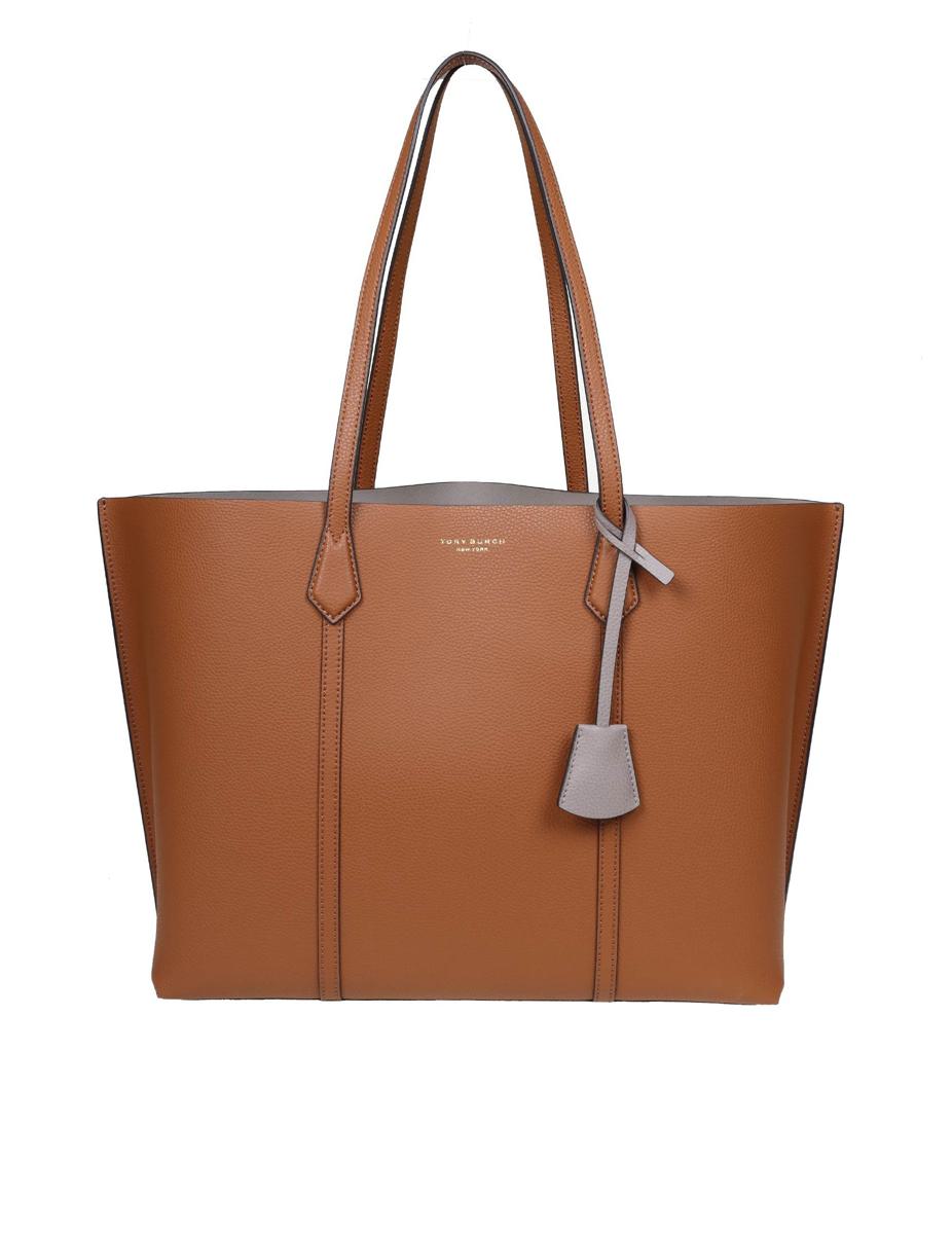Tory Burch tygväska i hamrat läder