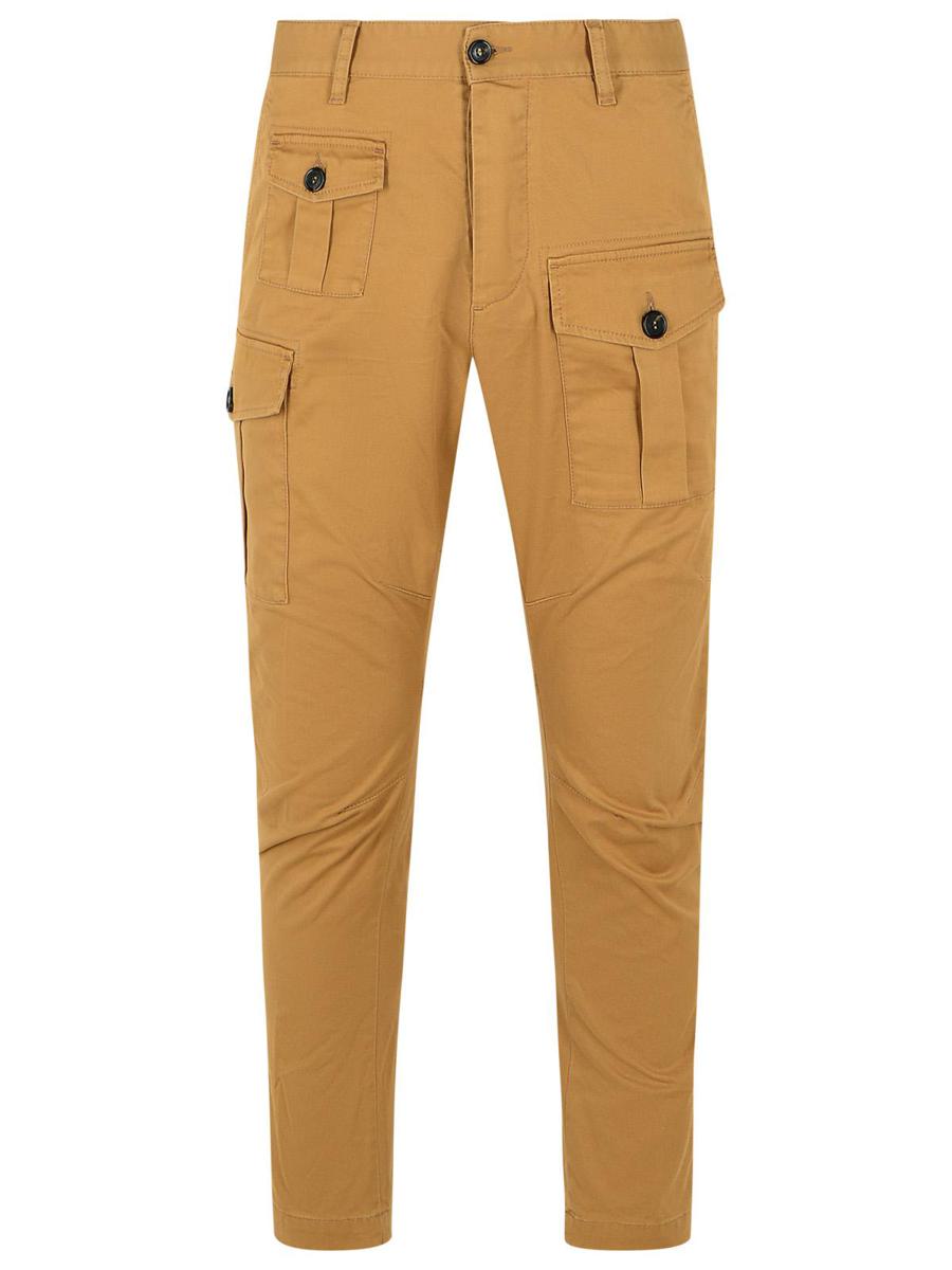 DSQUARED2 'Sexiga' Beige Bomullscargobyxor