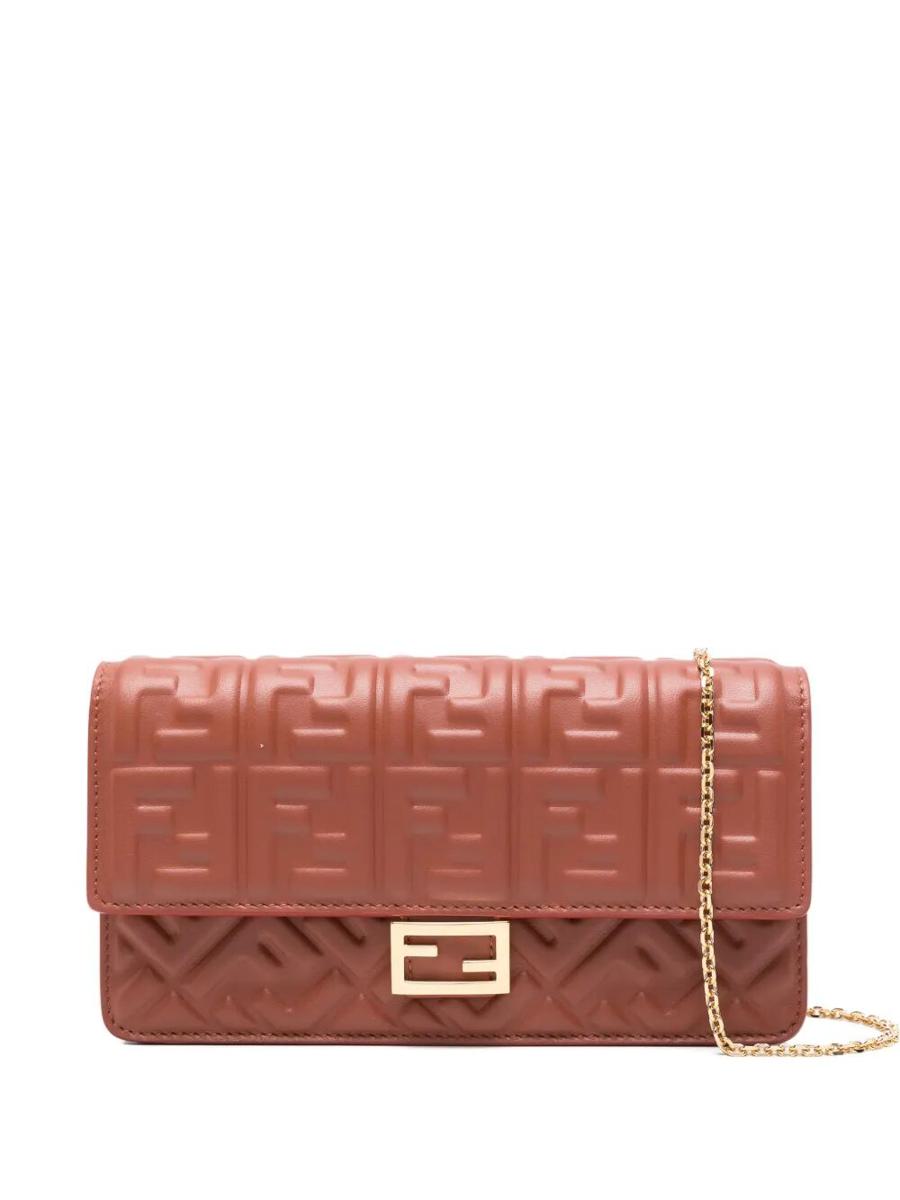Fendi Plånbok Med Kedja Uette I Nappaskinn Med Accessoarer Med Ff-Motiv