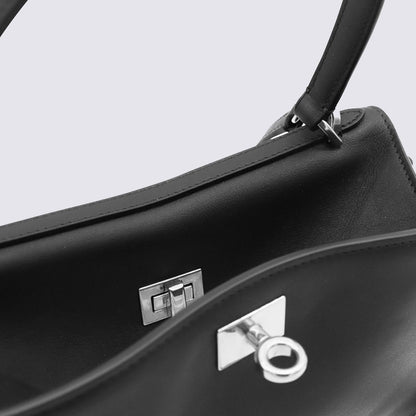 Balenciaga svart läder Rodeo S väska med topphandtag
