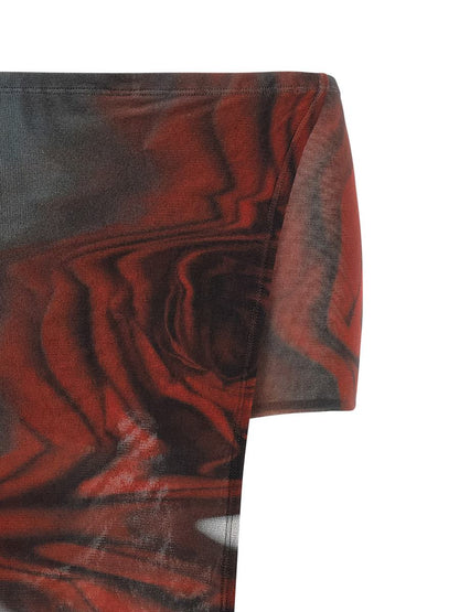 Jean Paul Gaultier 'De röda suddiga rosorna' Skort