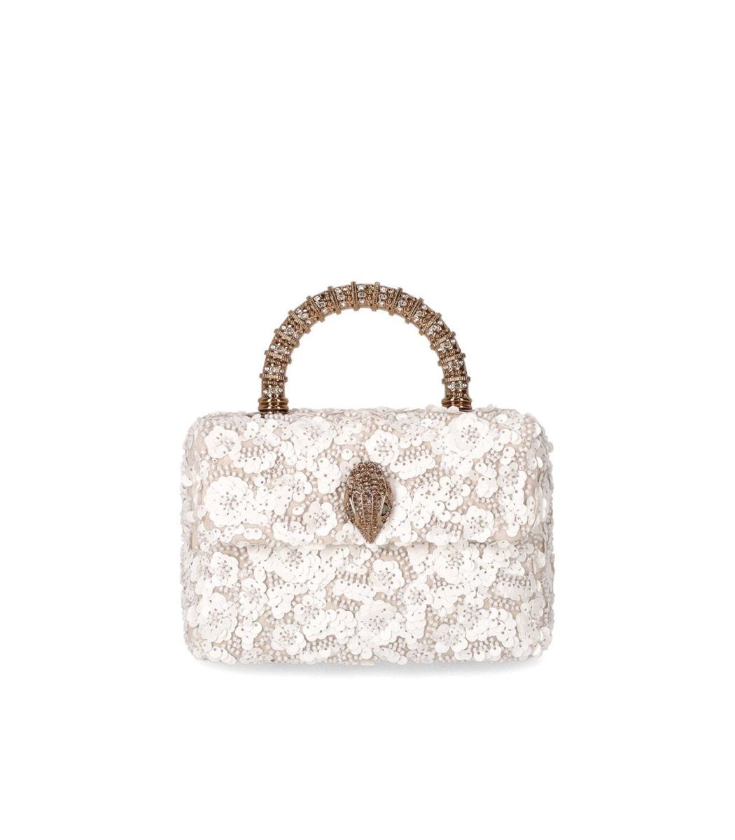 Kurt Geiger London Kensington Paillettes Mini Vit Handväska