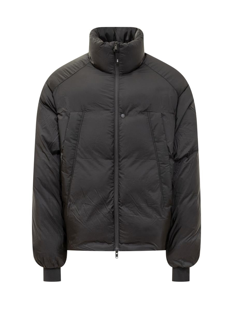 Y-3 Adidas Svart Överdimensionerad Dunjacka med Dragkedja Y3