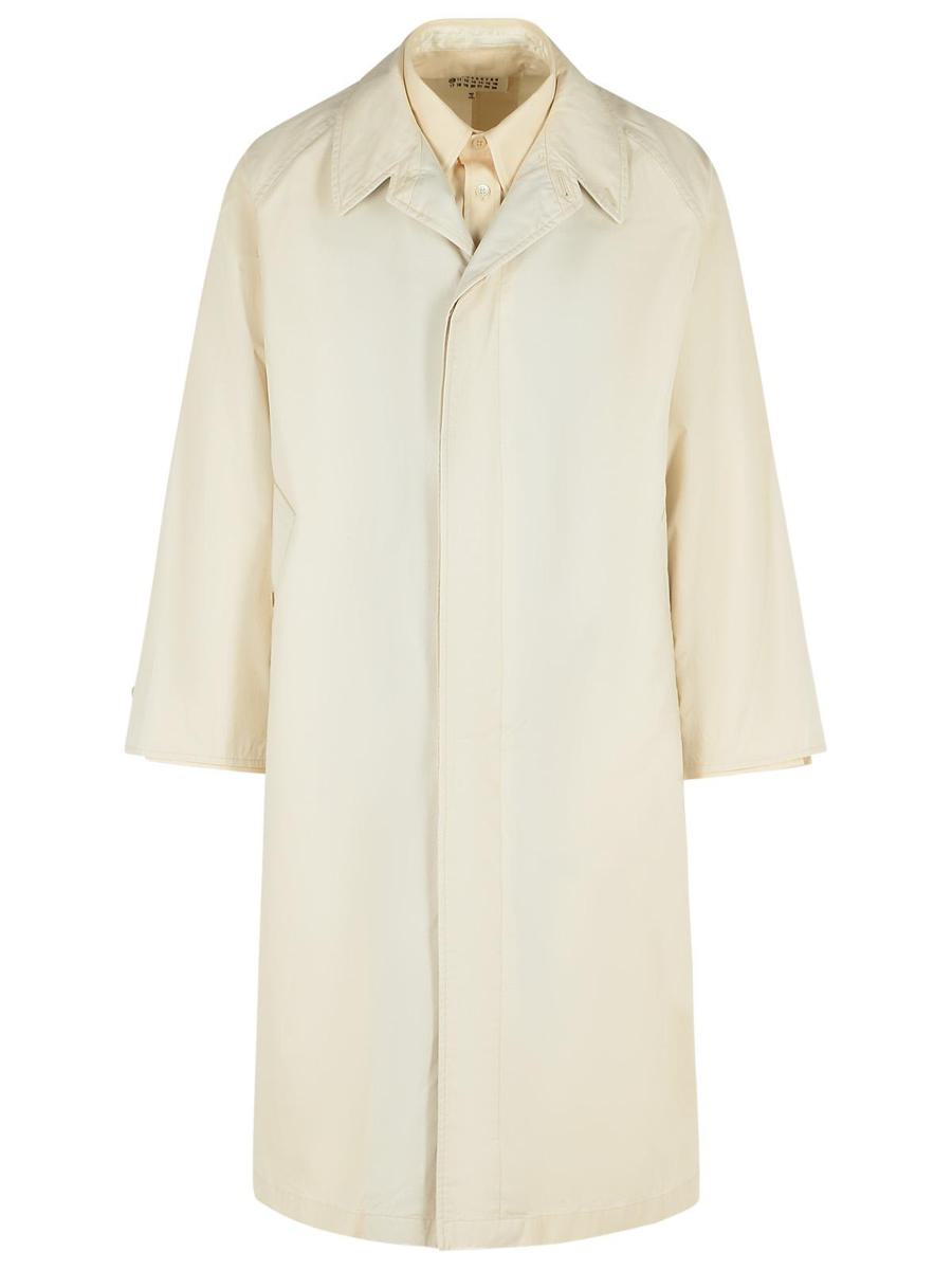 Maison Margiela Elfenbensvit Bomullstretchcoat