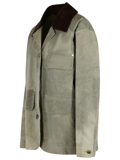 Stella McCartney 'Harrington' Grön bomullsjacka