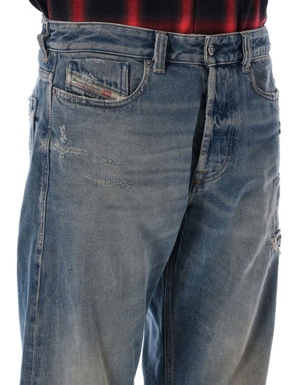 Diesel 1980 D-Eeper Destroyed Jeans Blå