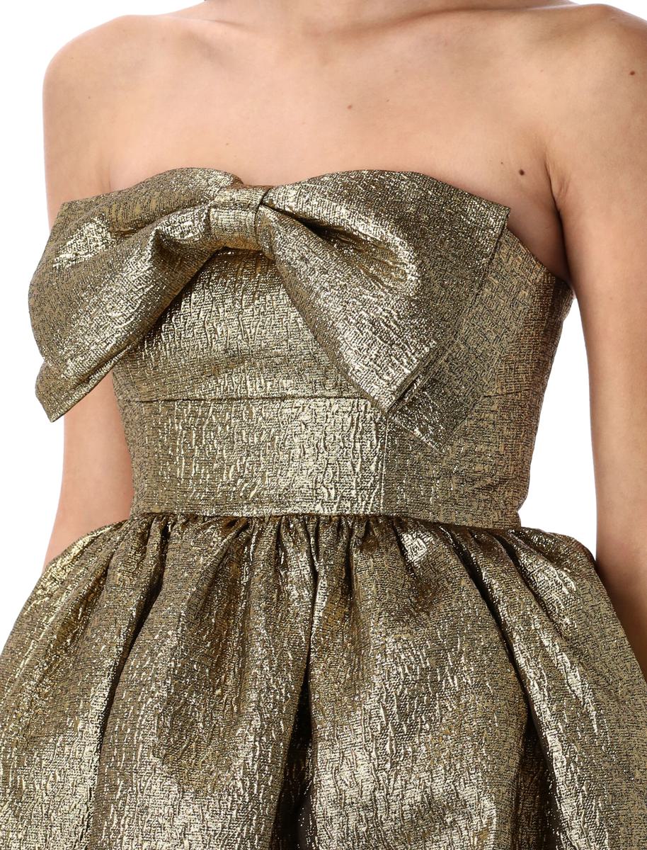 Självporträtt Metallisk Jacquard Miniklänning