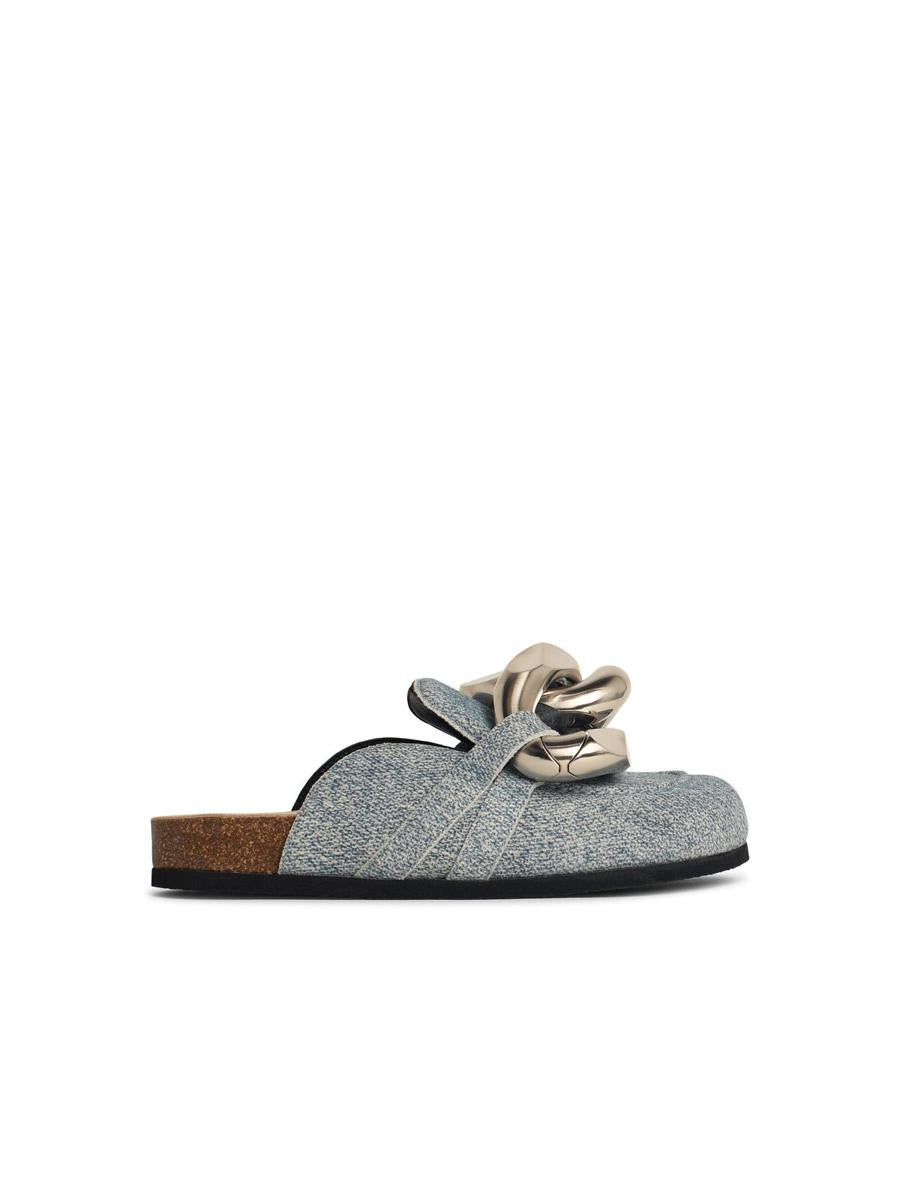 JW Anderson 'Chain' Blå Denim Tofflor