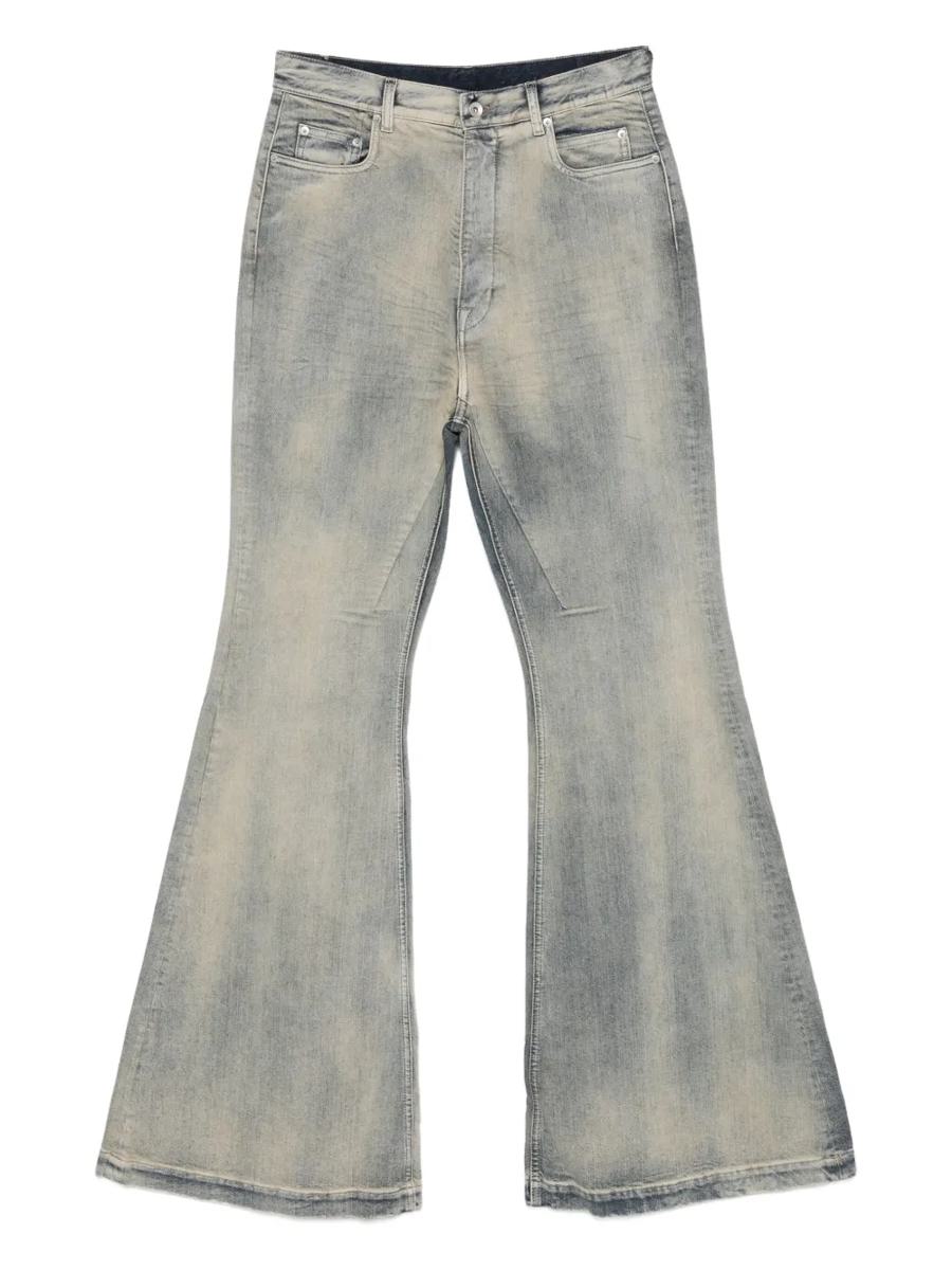 Rick Owens Drkshdw Bolan utsvängda jeans med blekt effekt